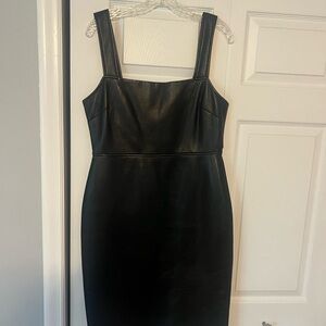 Aritizia Babaton Black Faux Leather Dress Size Medium